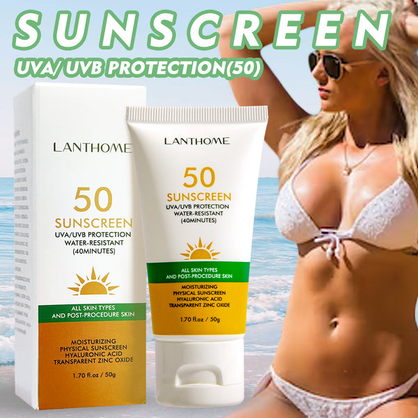 SPF 50+++ Sunscreen Moisturizing Physical Cream, Hyaluronic Acid