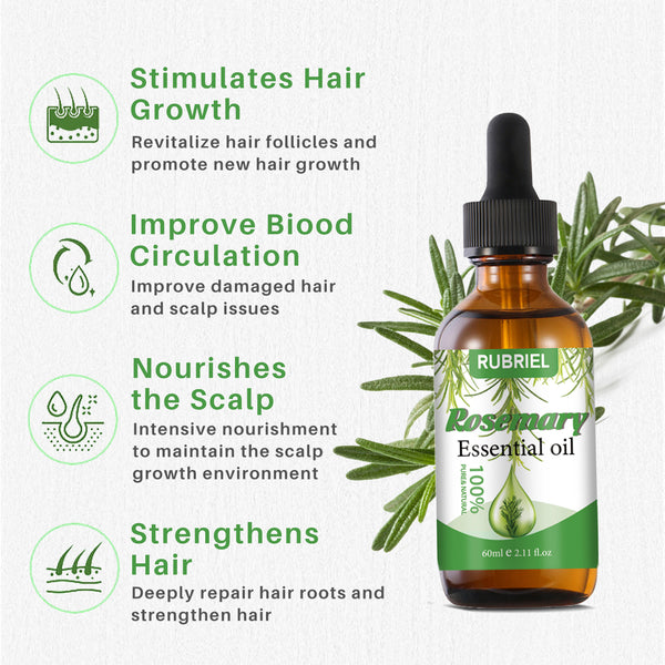 Rosemary Essential Oil Hair Loss Hair Growth & Skin Care 100% Natural Pure 60ml