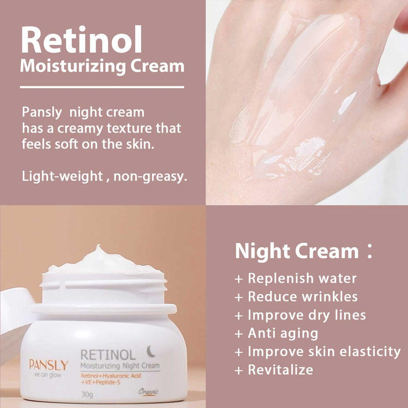 Anti-Wrinkle Firm & Lift Night Cream 50ml Rational+Hyaluronic Acid+VE+Peptide-5